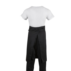 Delantal de camarero estándar negro 1000 x 700 mm - Whites Chefs Clothing - Fourniresto