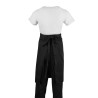 Delantal de camarero estándar negro 1000 x 700 mm - Whites Chefs Clothing - Fourniresto