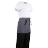 Delantal de camarero corto gris antracita de polialgodón 750 x 373 mm - Whites Chefs Clothing - Fourniresto