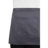 Delantal de camarero corto gris antracita de polialgodón 750 x 373 mm - Whites Chefs Clothing - Fourniresto