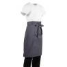 Delantal de camarero gris antracita de polialgodón 1000 x 700 mm - Whites Chefs Clothing - Fourniresto