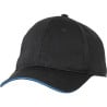 Gorra de béisbol Cool Vent negra con ribete azul de polialgodón - Talla única - Chef Works - Fourniresto