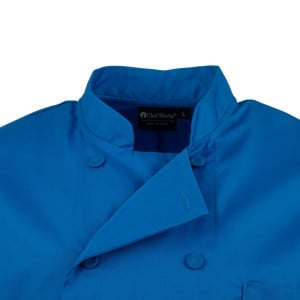 Veste De Cuisine Mixte Bleue - Taille Xl - Chef Works - Fourniresto