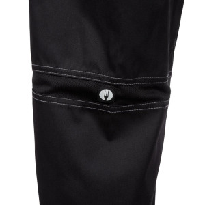 Pantalón de cocina unisex Baggy negro - Talla M - Chef Works - Fourniresto