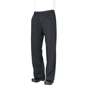 Pantalón de cocina unisex Baggy negro - Talla S - Chef Works - Fourniresto