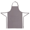 Delantal con tirantes y cuello ajustable y doble bolsillo gris 610 x 860 mm - Chef Works - Fourniresto