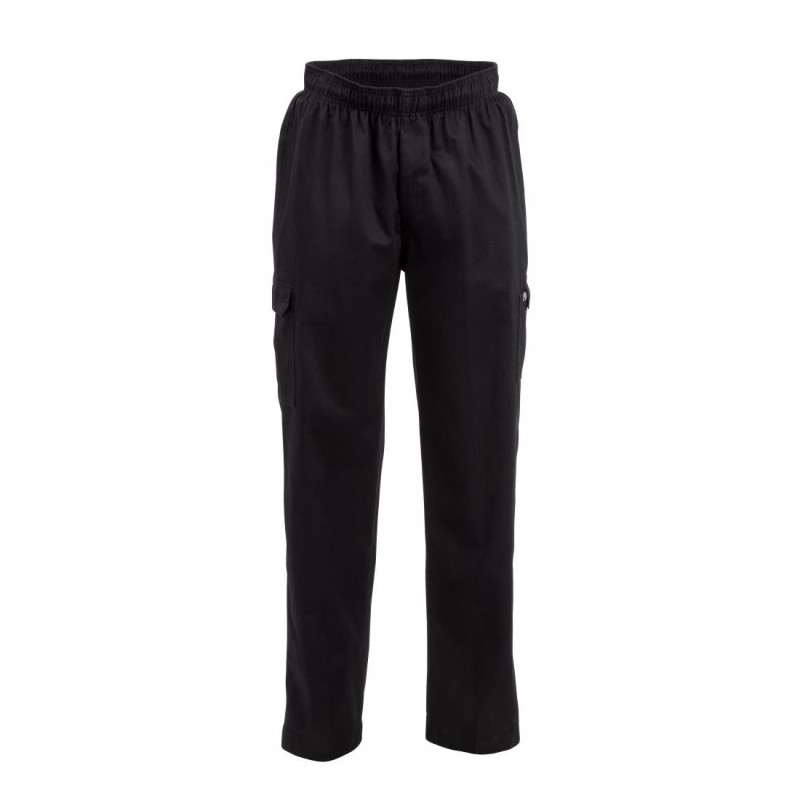 Pantalón de cocina unisex Fit Cargo Negro - Talla L - Chef Works - Fourniresto