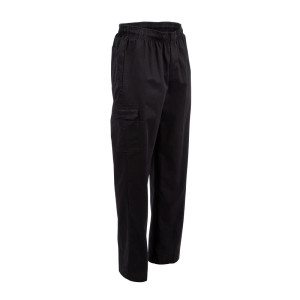 Pantalón de cocina unisex Fit Cargo Negro - Talla L - Chef Works - Fourniresto