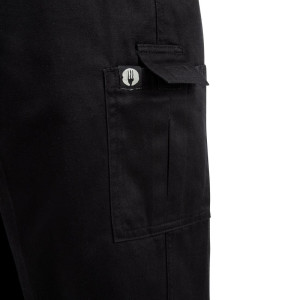 Pantalón de cocina unisex Fit Cargo Negro - Talla L - Chef Works - Fourniresto