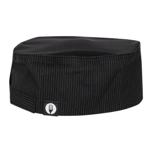 Gorro de cocina Cool Vent a rayas finas blancas - Talla única - Chef Works - Fourniresto