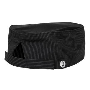 Gorro de cocina Cool Vent a rayas finas blancas - Talla única - Chef Works - Fourniresto