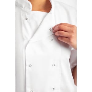 Chaqueta de cocina blanca de manga corta Boston - Talla L - Whites Chefs Clothing - Fourniresto