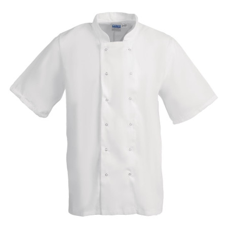 Chaqueta de cocina blanca de manga corta Boston - Talla XL - Whites Chefs Clothing - Fourniresto