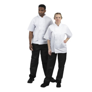 Veste de Cuisine Blanche à Manches Courtes Boston - Taille XS - Whites Chefs Clothing - Fourniresto