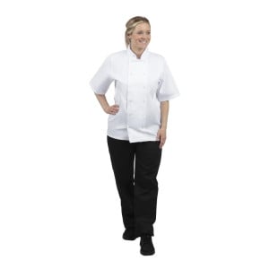 Chaqueta de cocina blanca de manga corta Boston - Talla XXL - Whites Chefs Clothing - Fourniresto