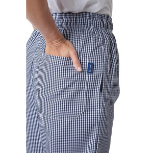 Pantalón de cocina unisex Vegas a cuadros azules y blancos - Talla L - Whites Chefs Clothing - Fourniresto