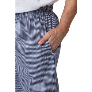 Pantalón de cocina unisex Vegas a cuadros azules y blancos - Talla M - Whites Chefs Clothing - Fourniresto