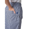 Pantalon de Cuisine Mixte Vegas à Petits Carreaux Bleus et Blancs - Taille XL - Whites Chefs Clothing - Fourniresto