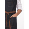 Delantal Bavette Azul Urban Memphis 890 x 1005 mm - Chef Works - Fourniresto