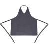 Delantal de camarero cuello en V gris antracita en polialgodón 838 x 698 mm - Whites Chefs Clothing - Fourniresto