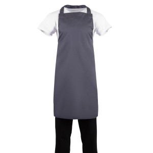 Delantal Babero Gris Antracita de Polialgodón 711 x 965 mm - Whites Chefs Clothing - Fourniresto