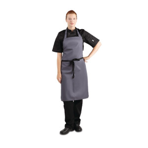 Delantal Babero Gris Antracita de Polialgodón 711 x 965 mm - Whites Chefs Clothing - Fourniresto