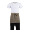 Delantal de camarero corto marrón claro de polialgodón 373 x 750 mm - Whites Chefs Clothing - Fourniresto