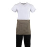 Delantal de camarero corto marrón claro de polialgodón 373 x 750 mm - Whites Chefs Clothing - Fourniresto