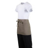 Delantal de camarero corto marrón claro de polialgodón 373 x 750 mm - Whites Chefs Clothing - Fourniresto