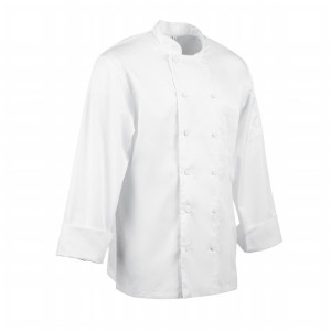 Chaqueta de cocina unisex blanca de manga larga Calgary - Talla L - Chef Works - Fourniresto