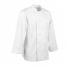 White Unisex Long Sleeve Calgary Kitchen Jacket - Size L - Chef Works - Fourniresto