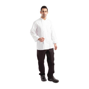 Chaqueta de cocina unisex blanca de manga larga Calgary - Talla S - Chef Works - Fourniresto