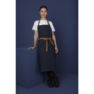 Tablier de Serveur Denim Bleu avec Ceinture en Coton 1000 x 700 mm - Whites Chefs Clothing - Fourniresto