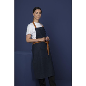 Delantal de camarero de mezclilla azul con cinturón de algodón 1000 x 700 mm - Whites Chefs Clothing - Fourniresto