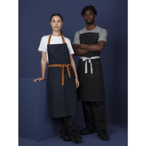 Blue Denim Server Apron with 1000 x 700 mm Cotton Belt - Whites Chefs Clothing - Fourniresto