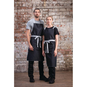 Delantal Bavette Denim Negro Southside en Polialgodón 700 x 1000 mm - Whites Chefs Clothing - Fourniresto