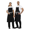 Delantal Bavette Denim Negro Southside en Polialgodón 700 x 1000 mm - Whites Chefs Clothing - Fourniresto