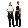 Delantal de camarero corto de mezclilla negra Southside 400 x 760 mm - Whites Chefs Clothing - Fourniresto