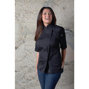 Chaqueta de cocina negra con cremallera para mujer Springfield - Talla M - Chef Works - Fourniresto