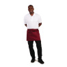 Delantal de camarero corto burdeos de polialgodón 373 x 750 mm - Whites Chefs Clothing - Fourniresto