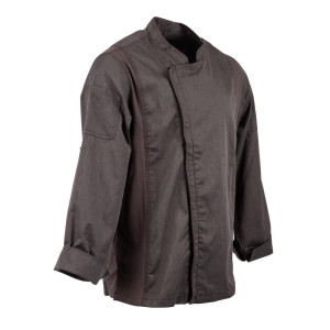 Chaqueta de cocina unisex con cierre de cremallera en gris grafito Hartford - Talla L - Chef Works - Fourniresto