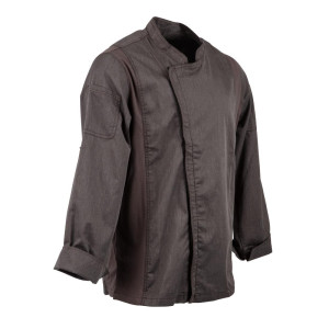 Chaqueta de cocina unisex con cierre de cremallera en gris grafito Hartford - Talla XL - Chef Works - Fourniresto