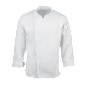 Chaqueta de cocina unisex con cierre de cremallera blanca Hartford - Talla L - Chef Works - Fourniresto