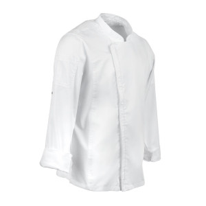 Chaqueta de cocina unisex con cierre de cremallera blanca Hartford - Talla L - Chef Works - Fourniresto