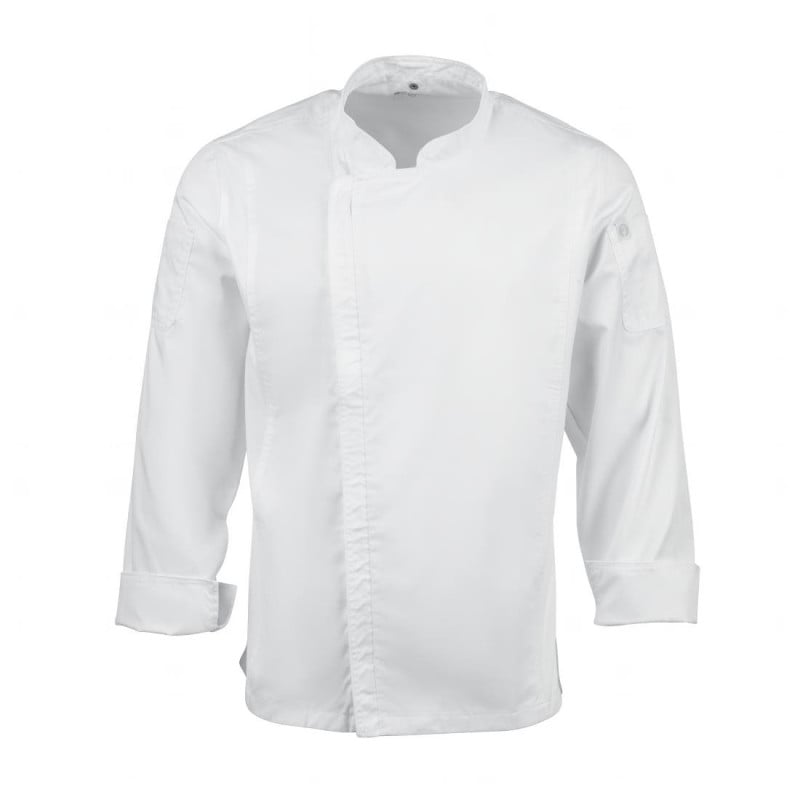 Chaqueta de cocina unisex con cierre de cremallera blanca Hartford - Talla XL - Chef Works - Fourniresto