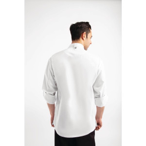 Chaqueta de cocina unisex con cierre de cremallera blanca Hartford - Talla XS - Chef Works - Fourniresto