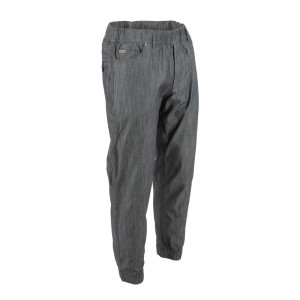 Pantalón de cocina Jogger a rayas finas negras y blancas - Talla S - Chef Works - Fourniresto