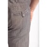 Pantalón de cocina Jogger a rayas finas en blanco y negro - Talla XL - Chef Works - Fourniresto