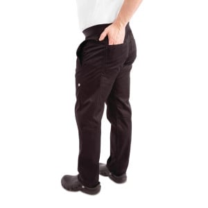 Black Slim Fit Pants for Men - Size M - Chef Works - Fourniresto