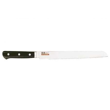 Cuchillo de pan con hoja dentada suave de 24 cm de calidad japonesa Masahiro